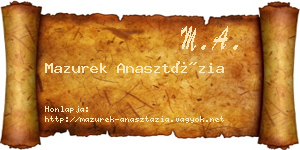 Mazurek Anasztázia névjegykártya